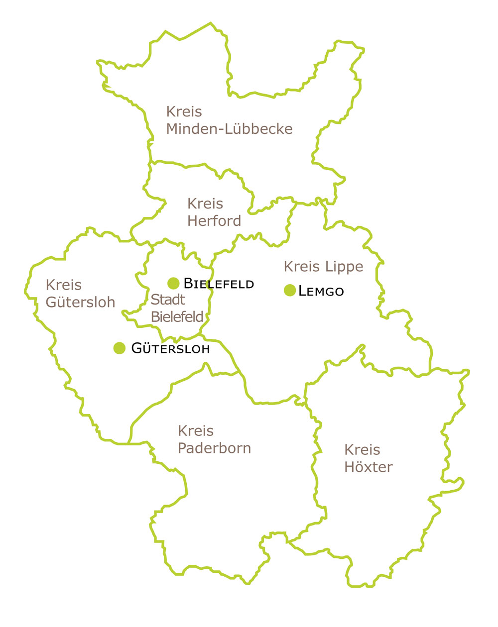 Einsatzgebiet Ostwestfalen-Lippe mit Bielefeld, Lemgo und Gütersloh